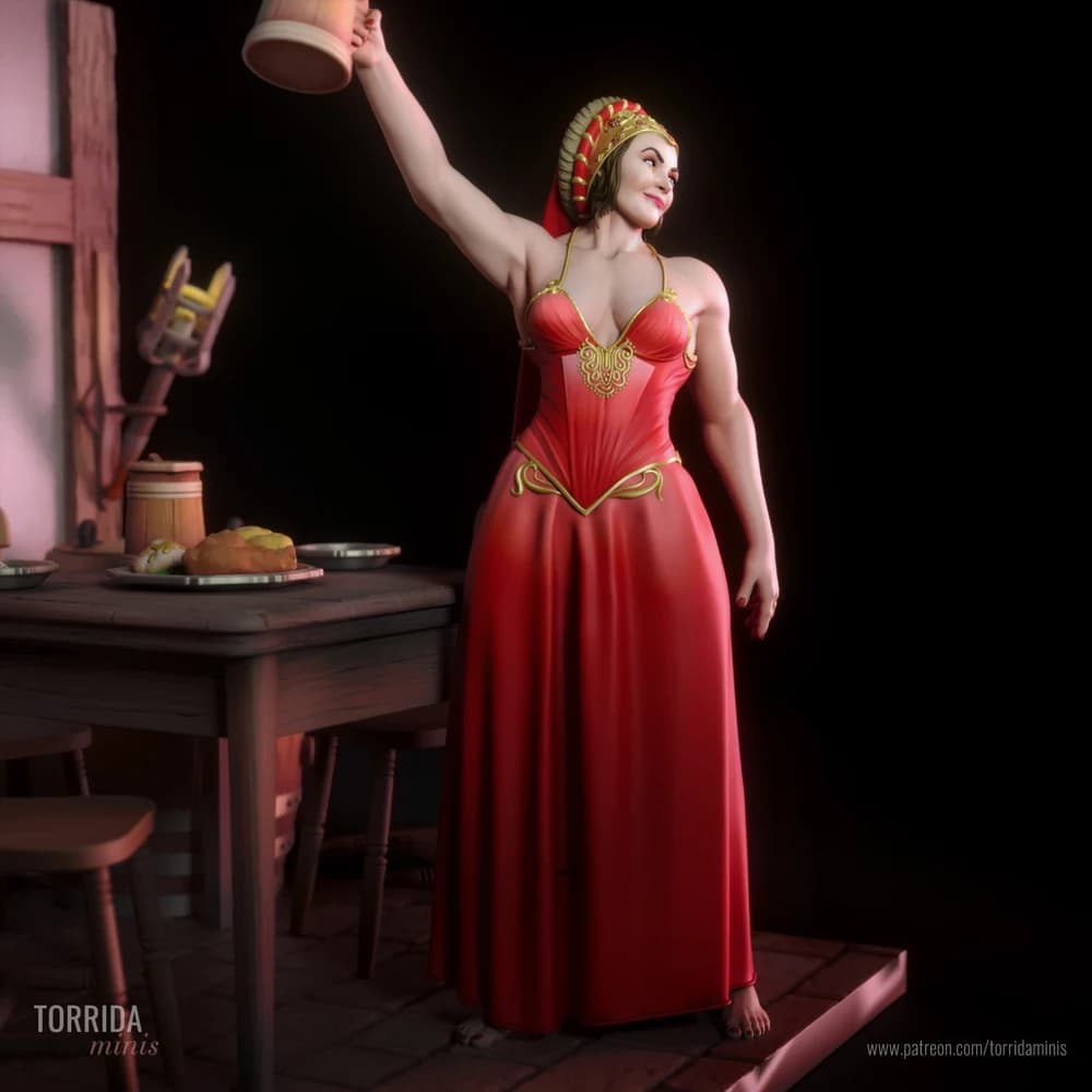 Pauline — Miniatura 3D Fantasia Medieval | Torrida Minis
