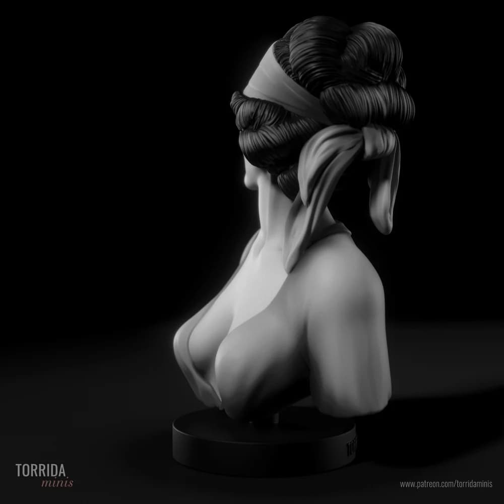 Busto de Prática 5 — Miniatura 3D Pin-up Clássica | Torrida Minis