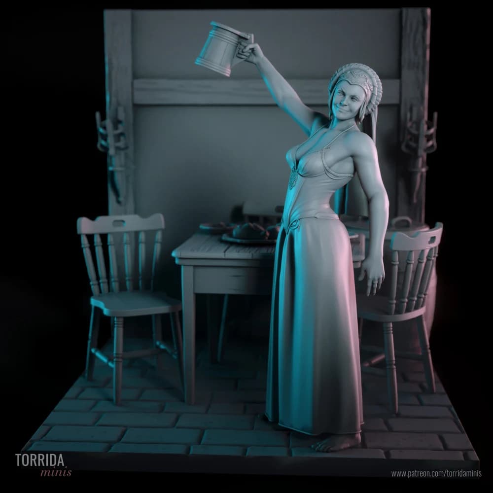 Pauline — Miniatura 3D Fantasia Medieval | Torrida Minis
