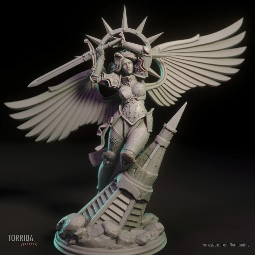 Celeste — Miniatura 3D Anjo Guerreiro | Torrida Minis
