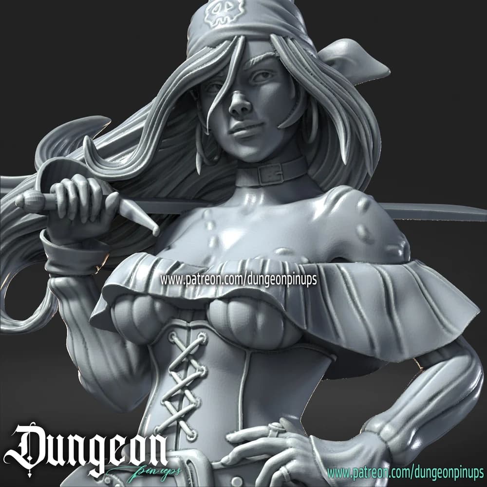 Anne White — Miniatura 3D Pirata | RN Estudio