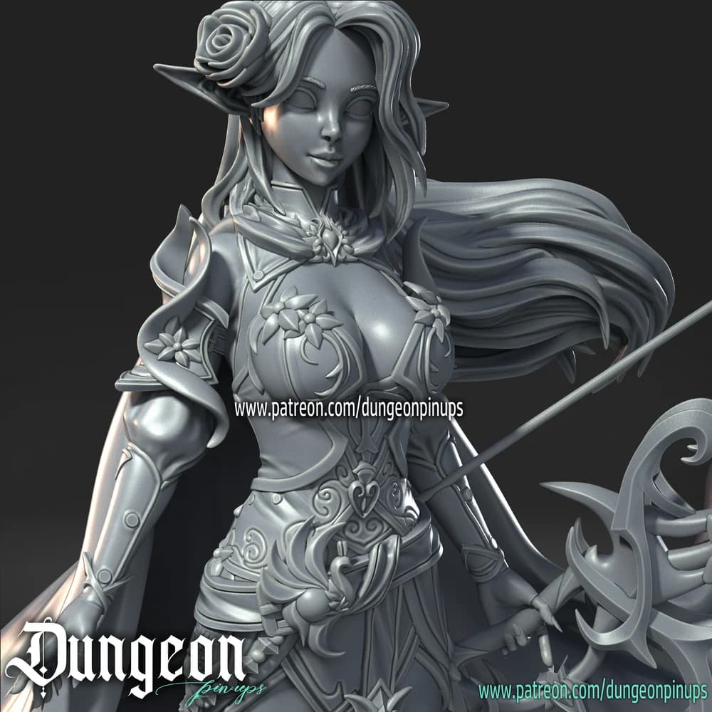 Fleur Arqueira Elfa — Miniatura 3D Fantasia | RN Estudio