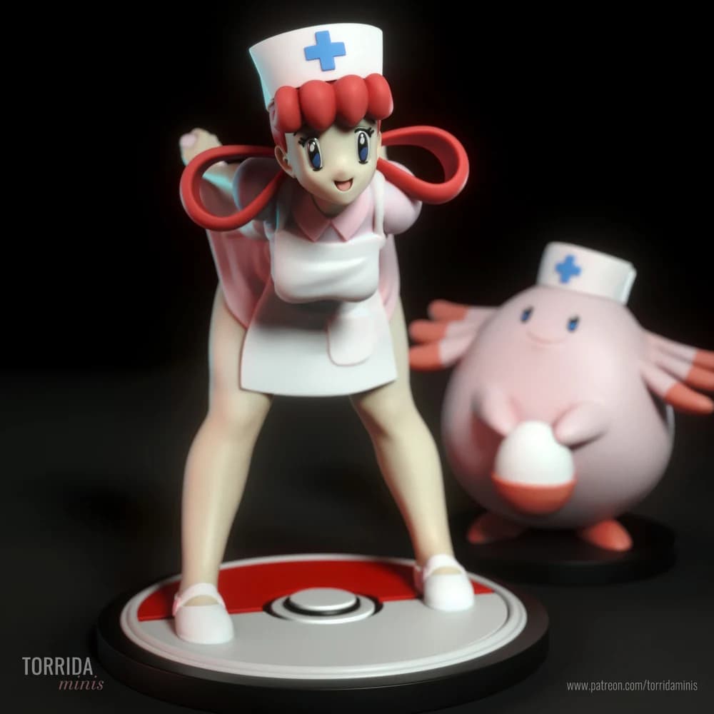 Nurse Joy — Miniatura 3D Pin-up Anime | Torrida Minis
