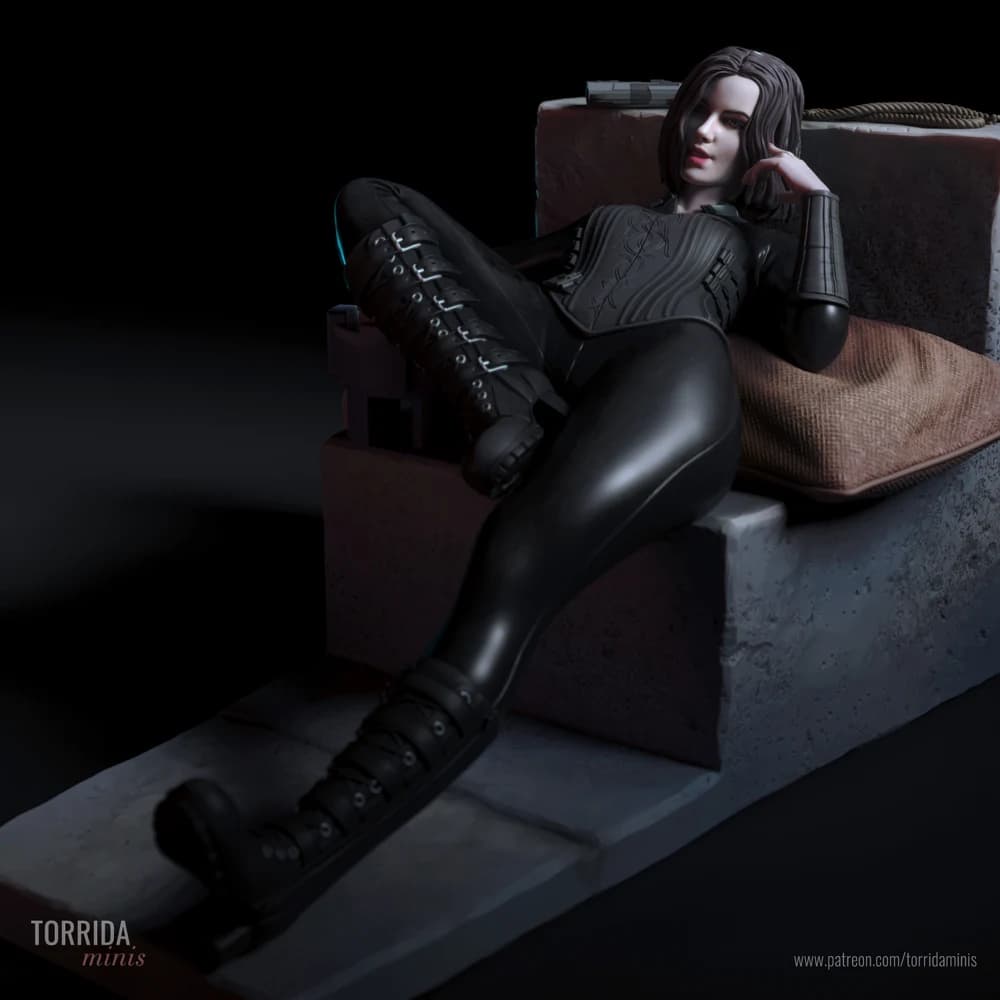 Selene — Miniatura 3D Gótica e Ação | Torrida Minis