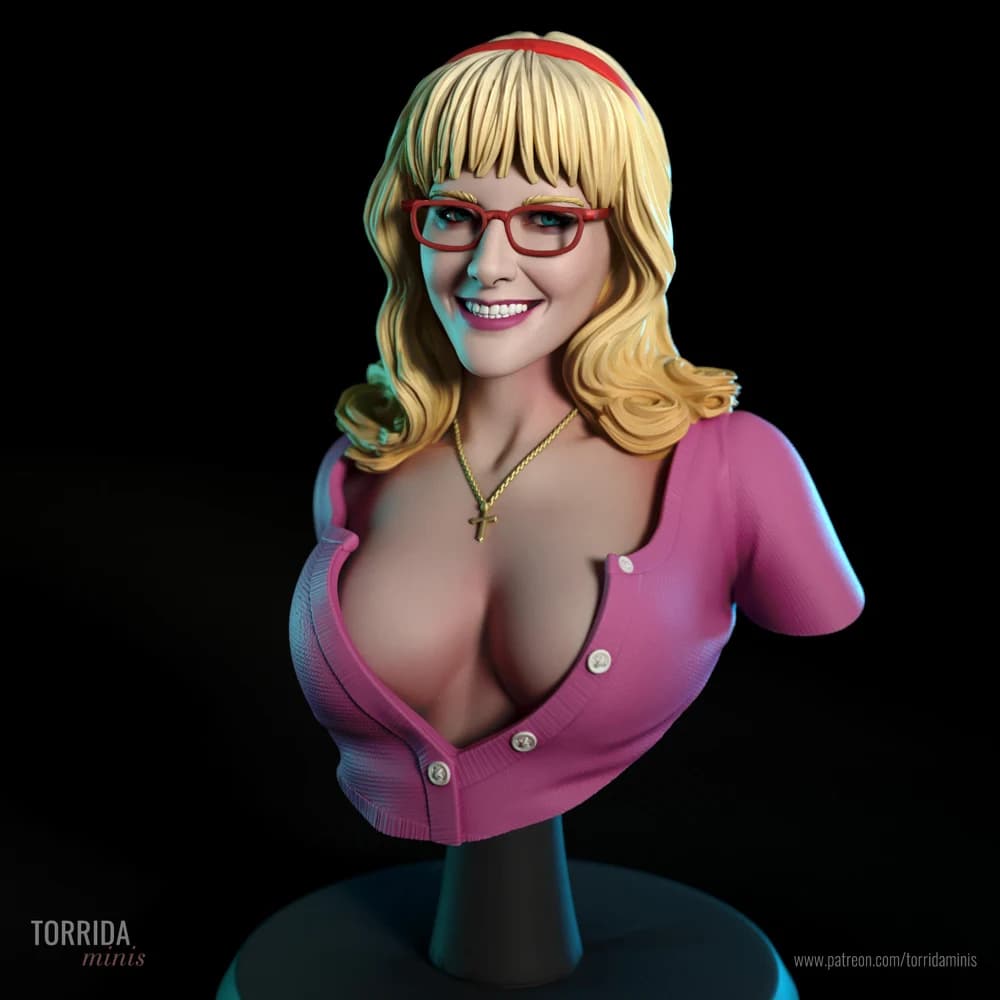 Busto de Bernadette — Miniatura 3D Pin-up Moderna | Torrida Minis