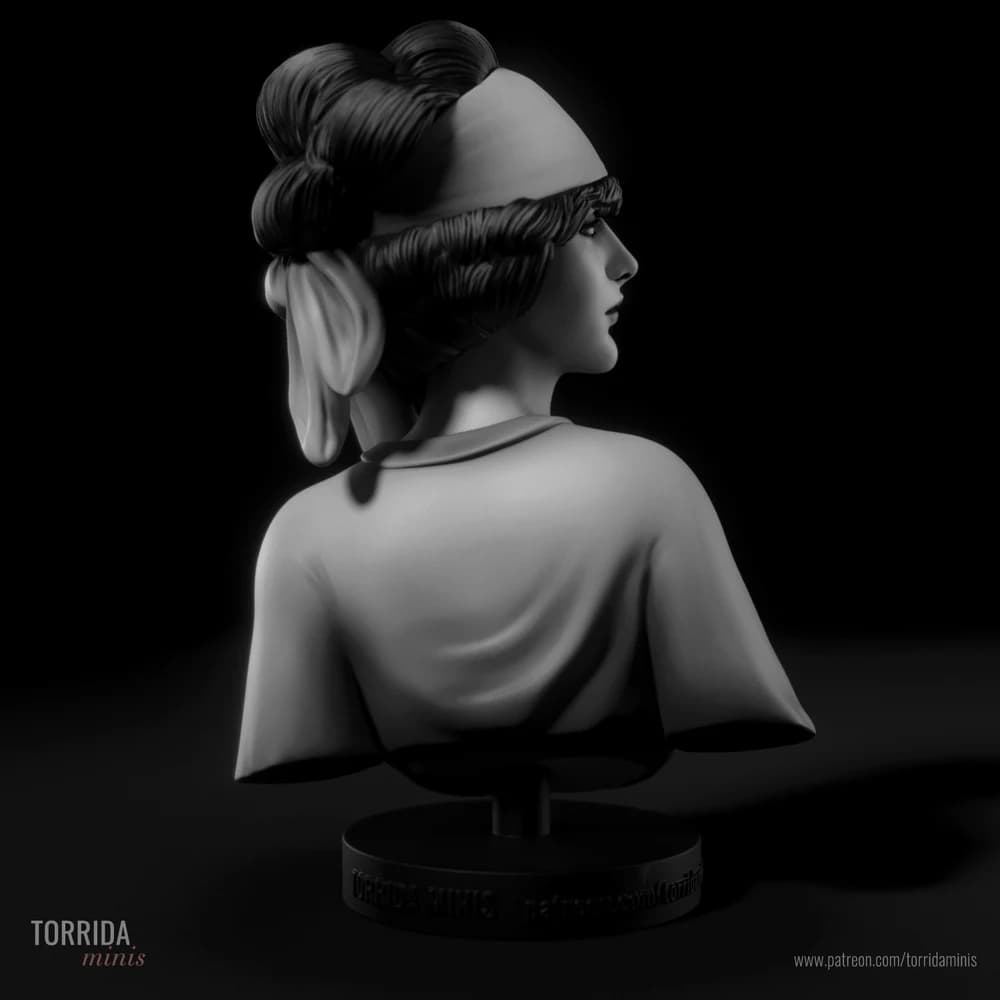 Busto de Prática 5 — Miniatura 3D Pin-up Clássica | Torrida Minis