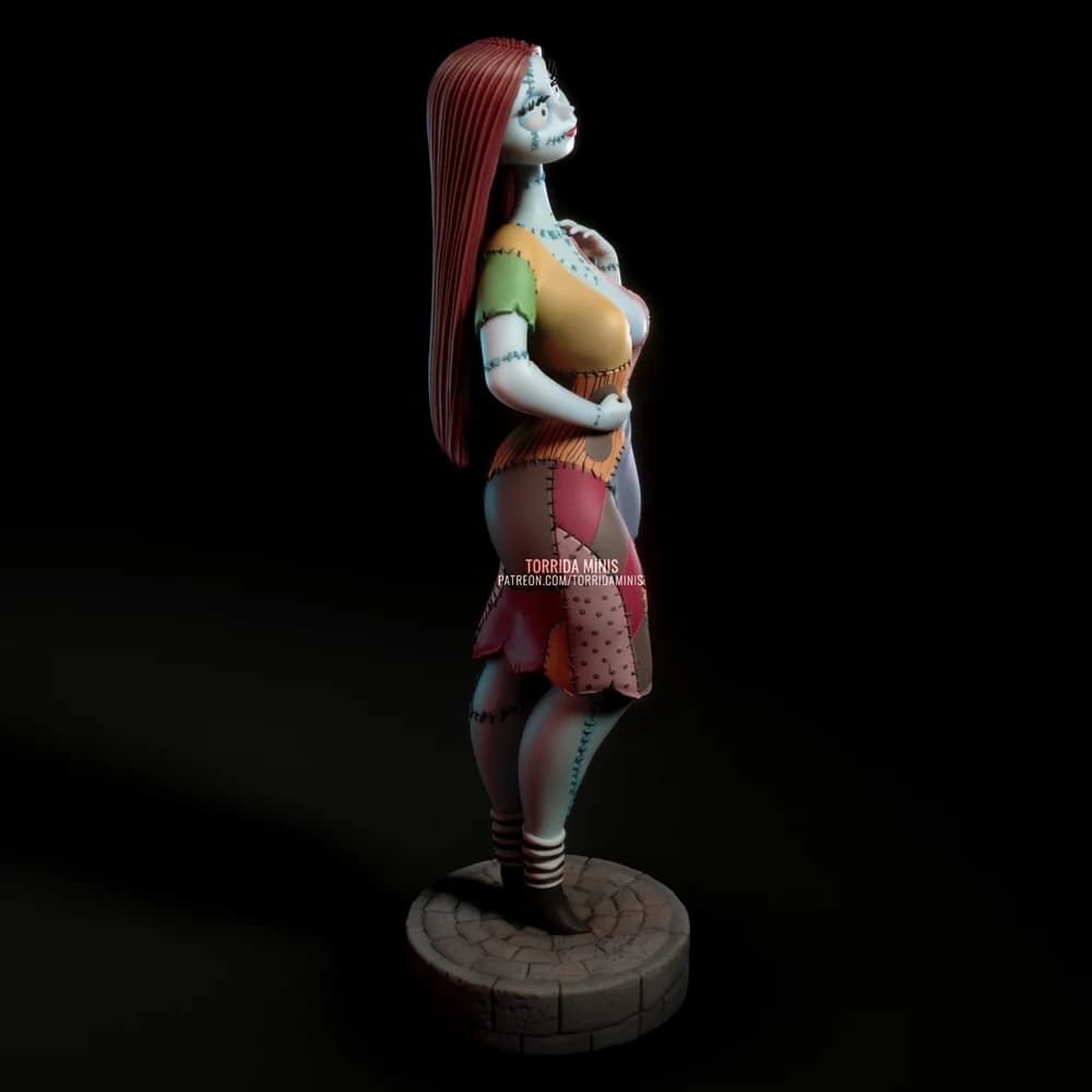 Sally — Miniatura 3D Pinup Gótica | Torrida Minis