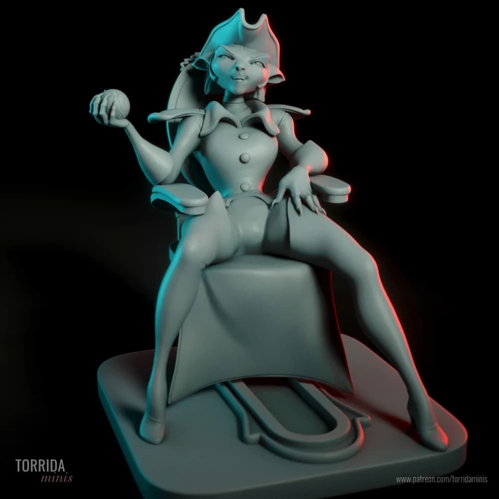 Capitã Amelia — Miniatura 3D Sci-Fi Pin-up | Torrida Minis