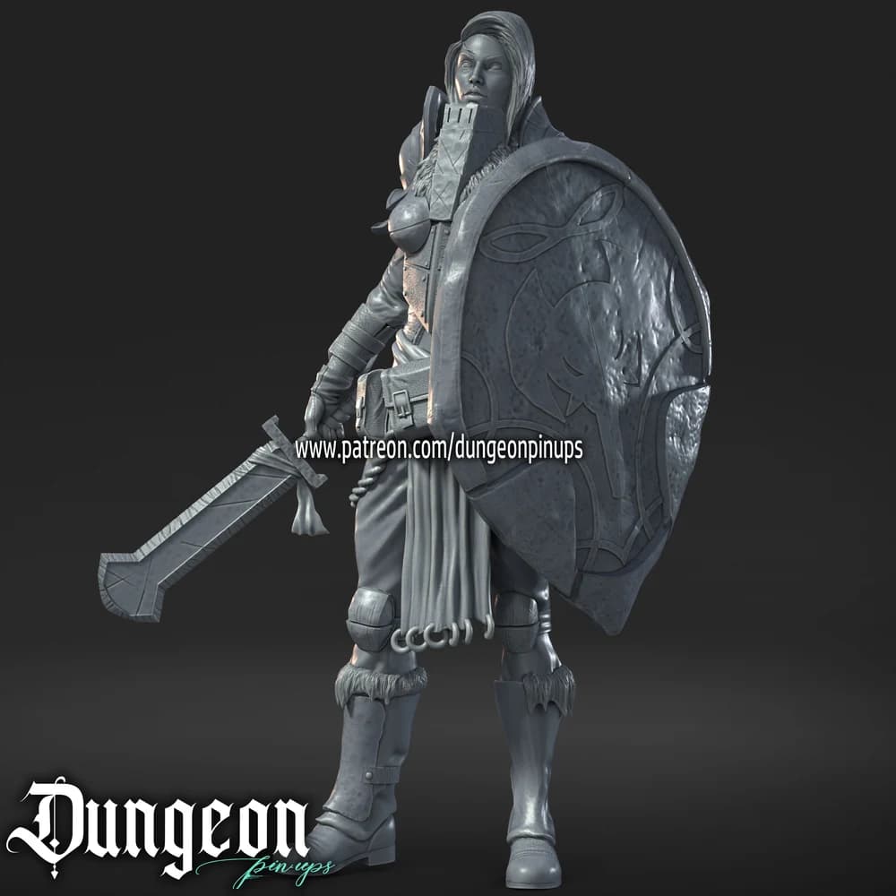 Brunilda — Miniatura 3D Guerreira Fantasia | RN Estudio