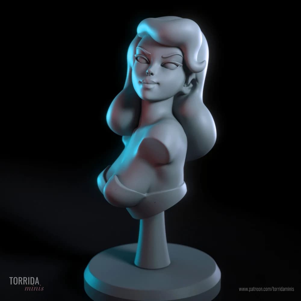 Busto Poison Ivy — Miniatura 3D Pin-up | Torrida Minis