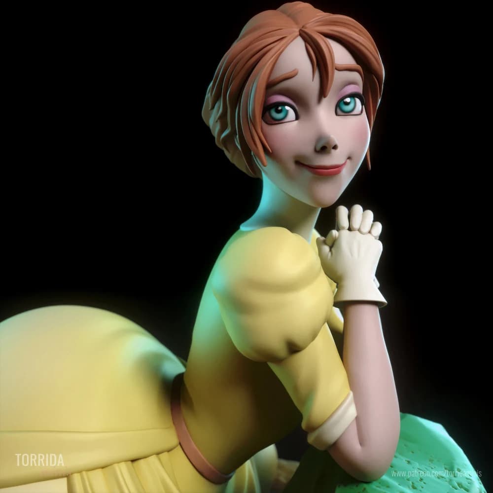 Jane Porter — Miniatura 3D Pin-up Clássica | Torrida Minis