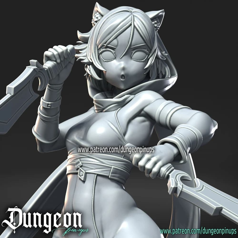 Nekosin — Miniatura 3D Fantasia Ninja | RN Estudio