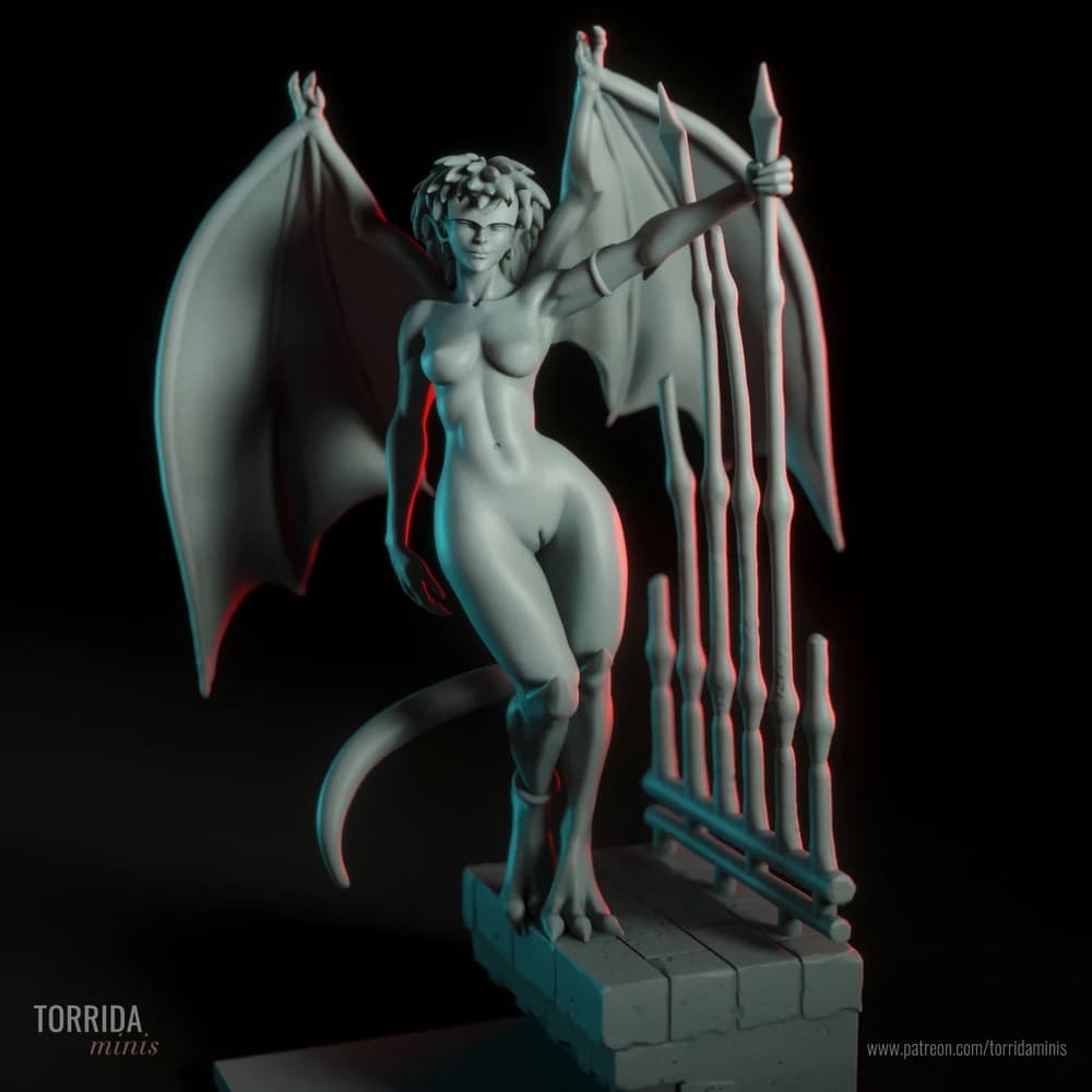 Demona — Miniatura 3D Fantasia Gótica | Torrida Minis