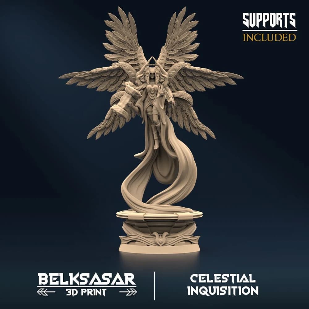 Juíza da Inquisição — Miniatura 3D Fantasia Celestial | Belksasar