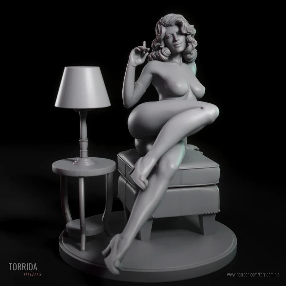 Ava — Miniatura 3D Pin-up Noir | Torrida Minis