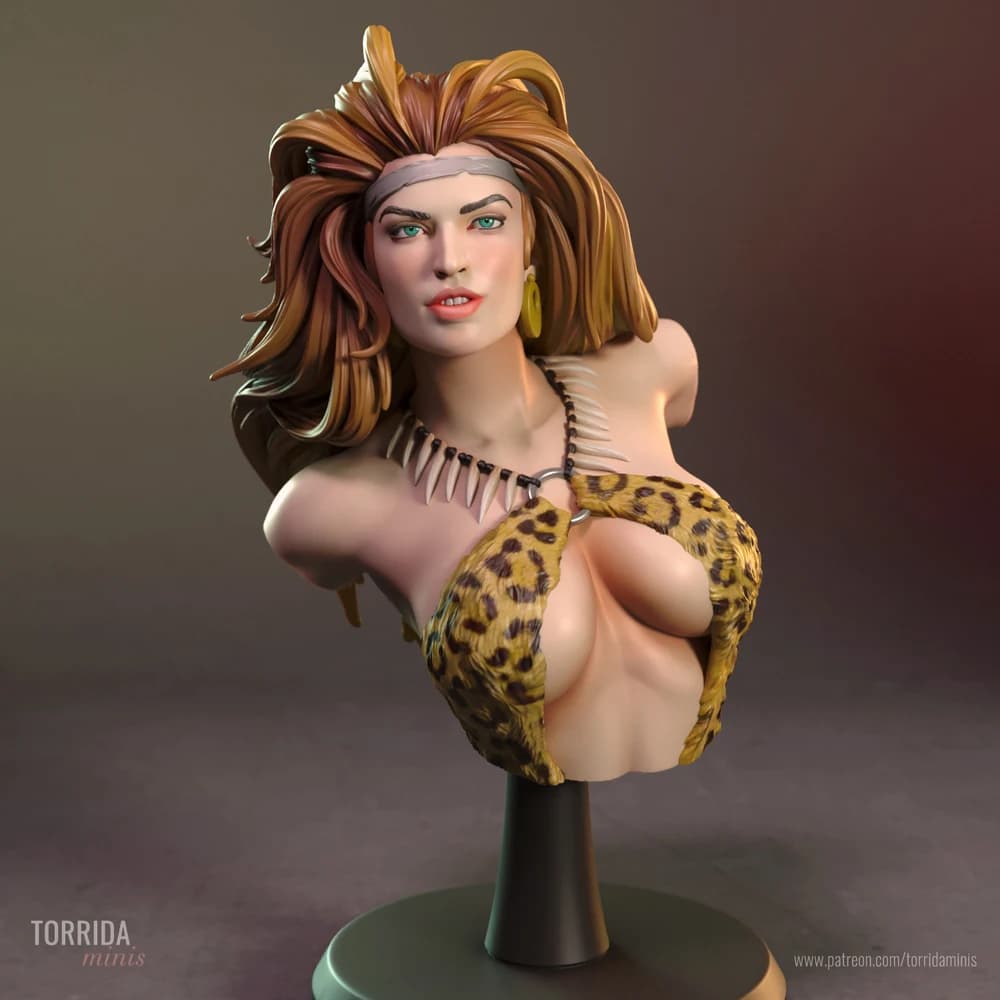 Shanna a Mulher-Demônio — Busto Miniatura 3D Fantasia | Torrida Minis