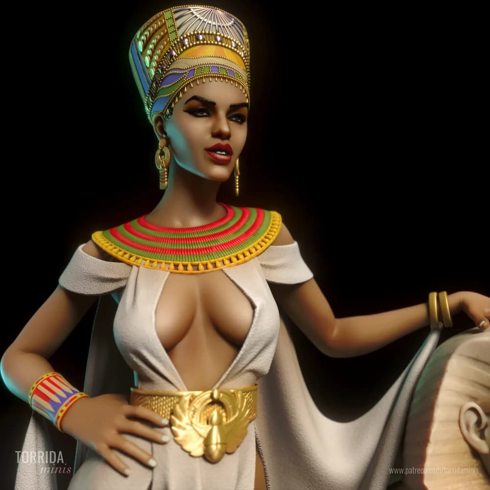 Nefertiti — Miniatura 3D Egípcia | Torrida Minis