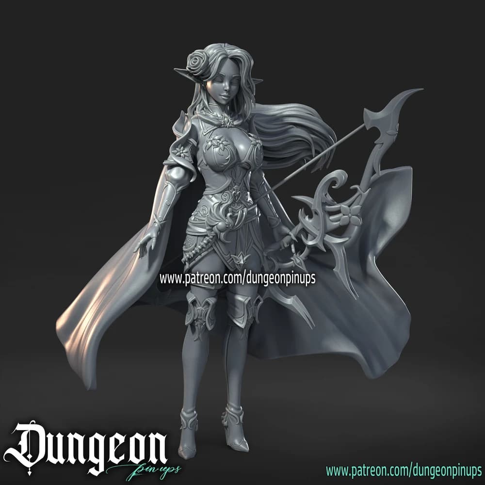 Fleur Arqueira Elfa — Miniatura 3D Fantasia | RN Estudio