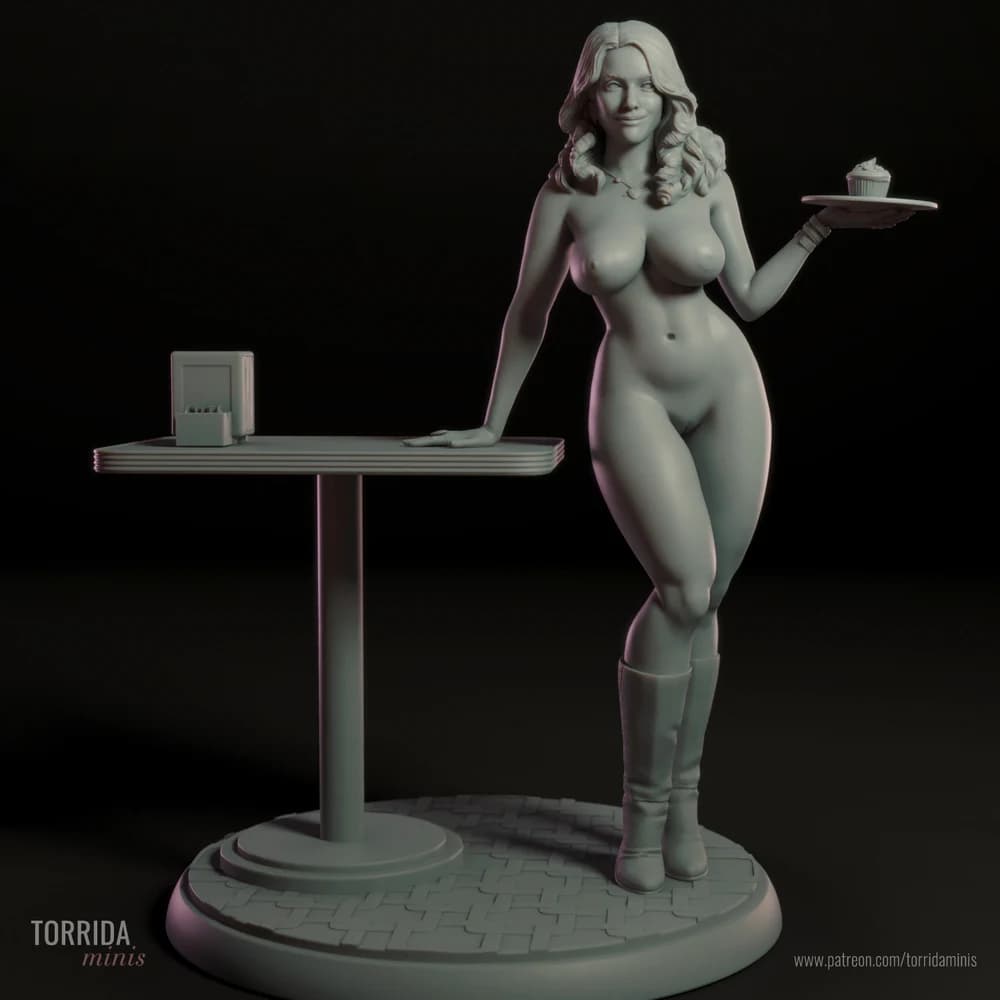 Max Black — Miniatura 3D Pin-up Clássica | Torrida Minis