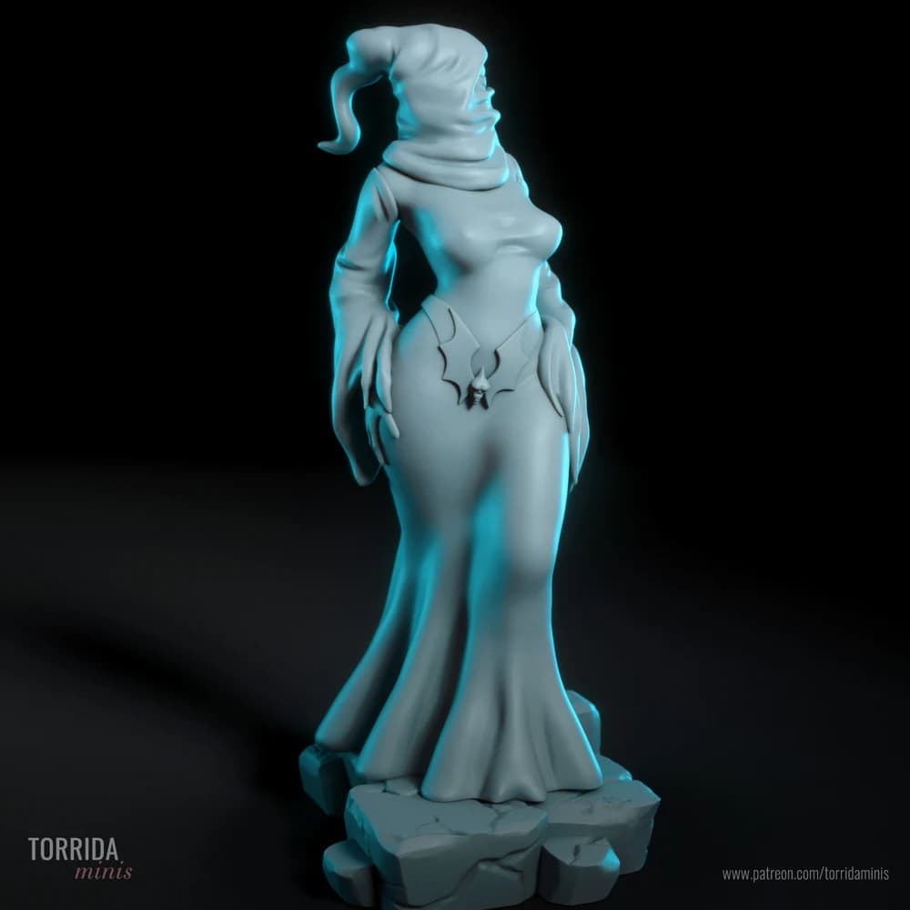 Tecelã das Sombras — Miniatura 3D Fantasia Sombria | Torrida Minis