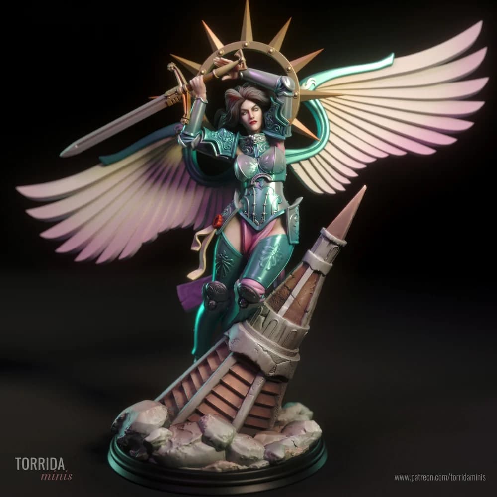 Celeste — Miniatura 3D Anjo Guerreiro | Torrida Minis