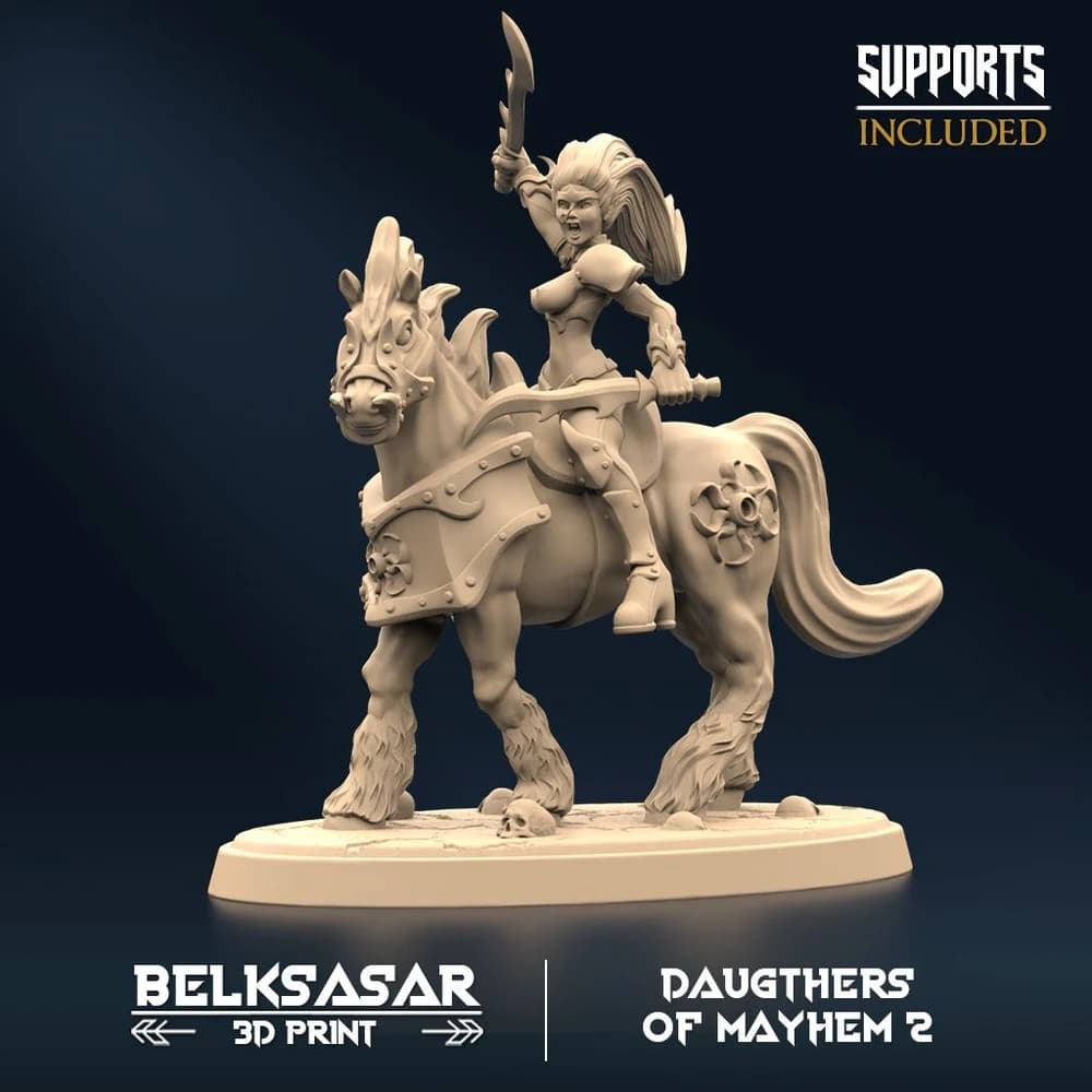 Irmã Cavaleira da Perdição E — Miniatura 3D Fantasia Sombria | Belksasar