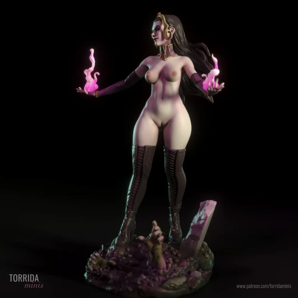Liliana Vess — Miniatura 3D Fantasia Sombria | Torrida Minis