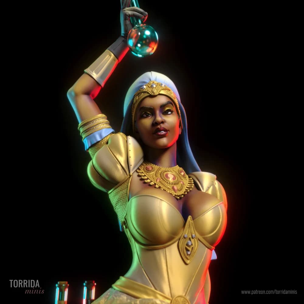 Jahzara — Miniatura 3D Fantasia Oriental | Torrida Minis
