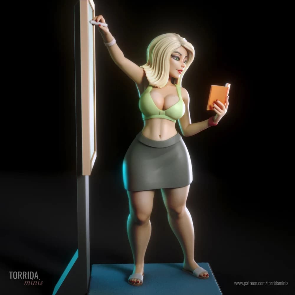 Mari — Miniatura 3D Professora Pin-up | Torrida Minis