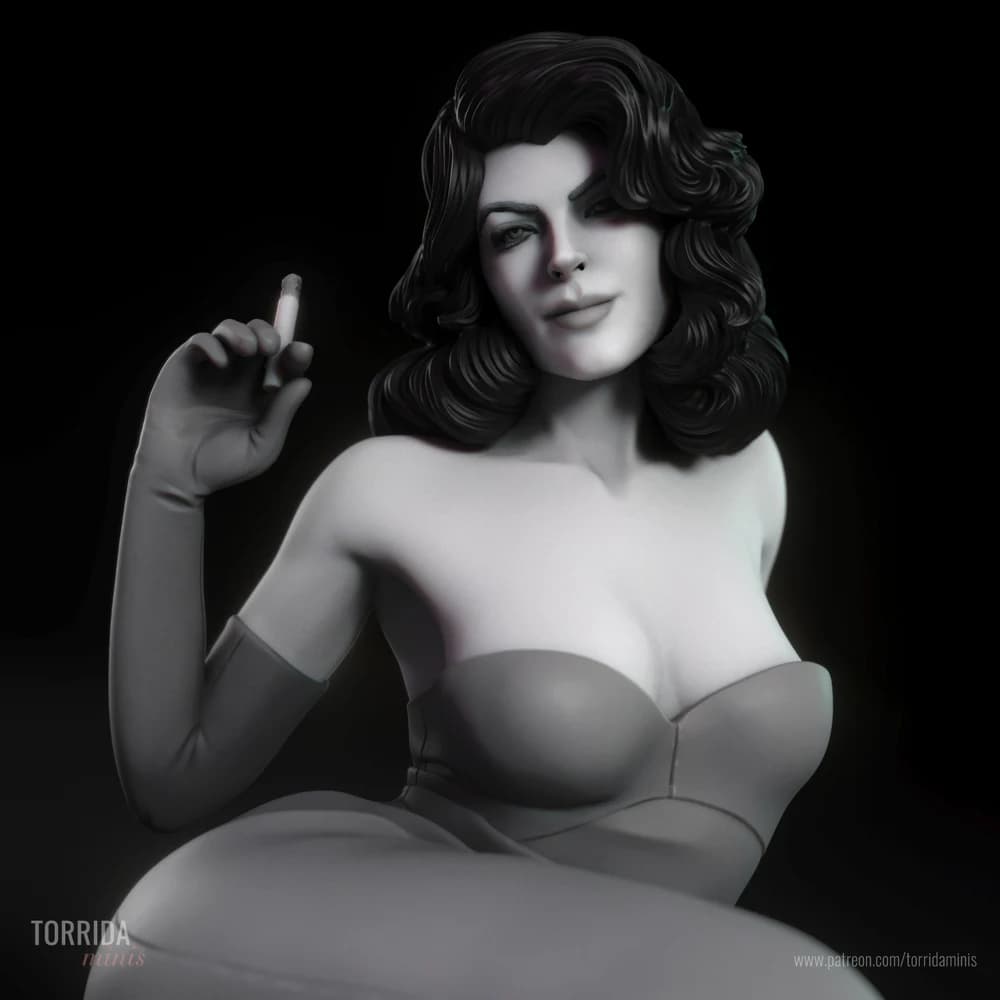 Ava — Miniatura 3D Pin-up Noir | Torrida Minis