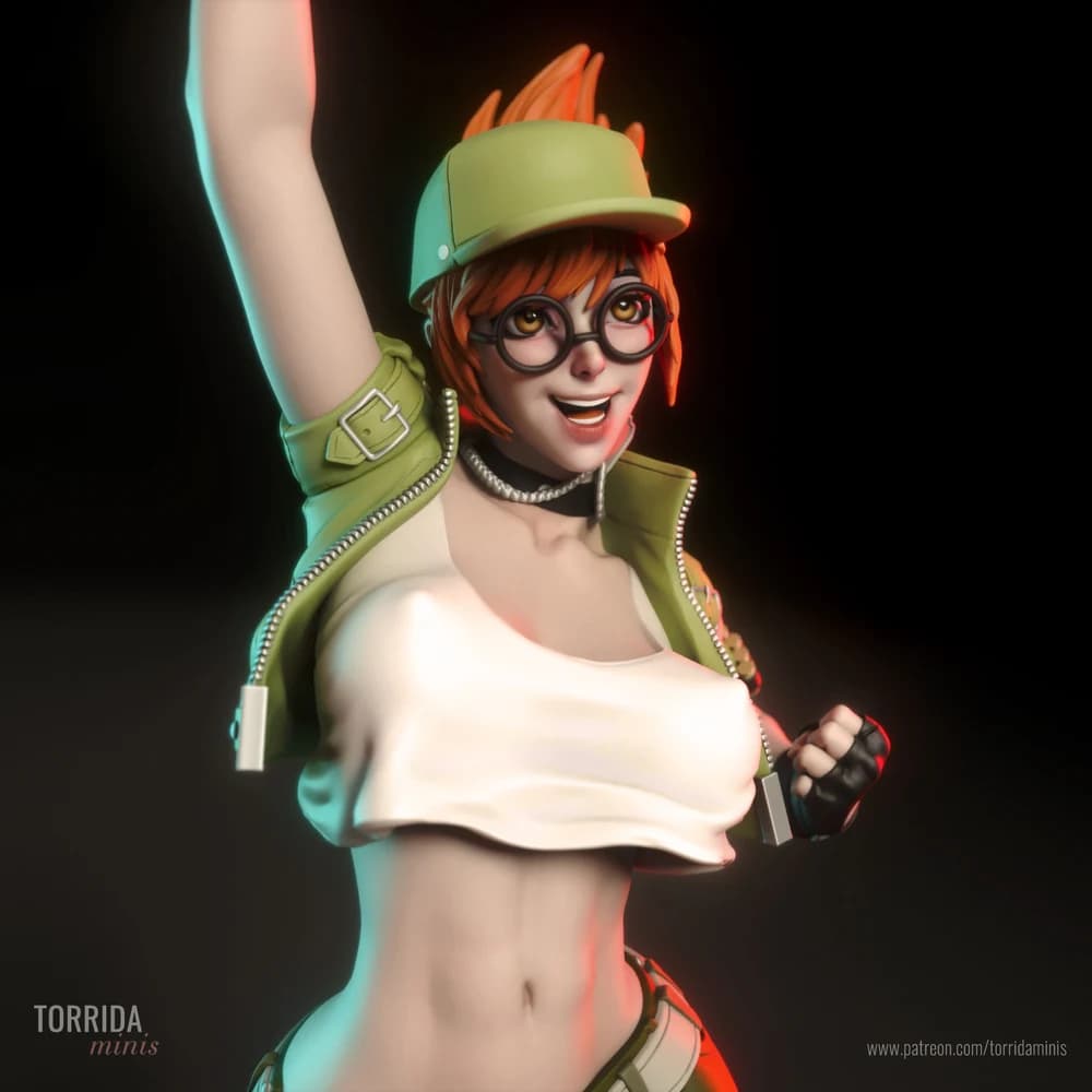 Fiolina Germi — Miniatura 3D Militar Pin-up | Torrida Minis