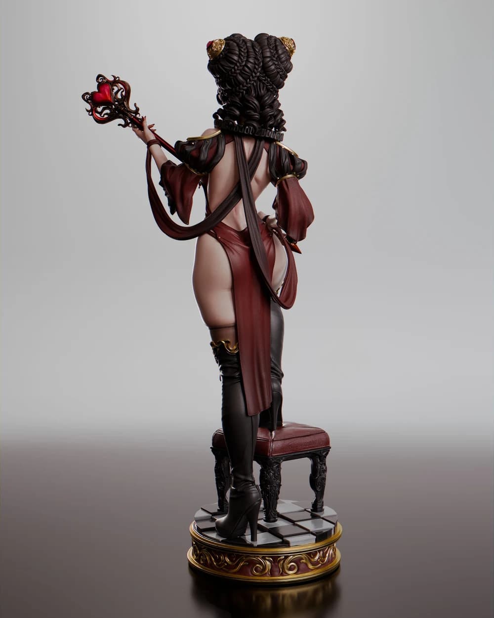 Rainha de Copas — Miniatura 3D Fantasia | Elite Pinup 3D