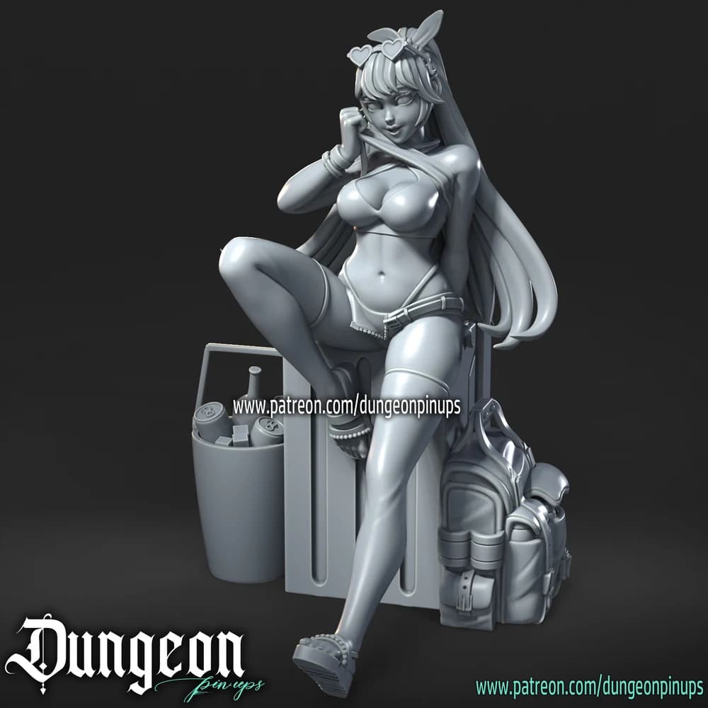 Dia de Verão — Miniatura 3D Pin-up Moderna | RN Estudio