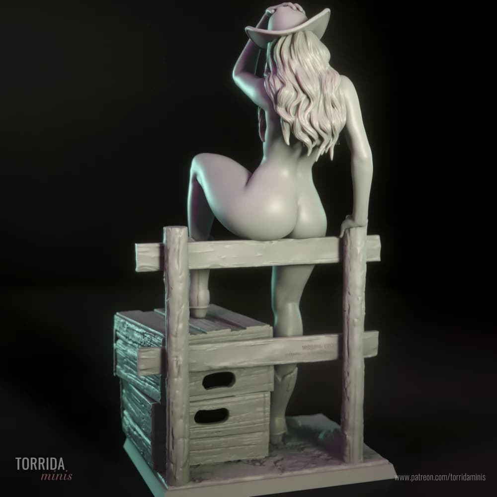 Pam — Miniatura 3D Cowgirl Pin-up | Torrida Minis